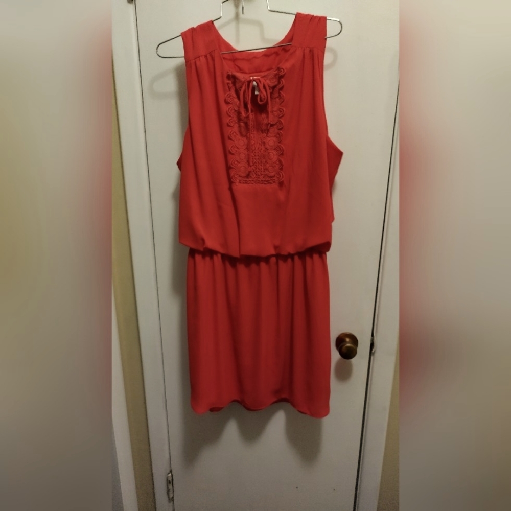 Burnt Orange sleeveless dress 👗 size 16